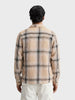 Men's Beige Regular Fit Checked Casual Shirt