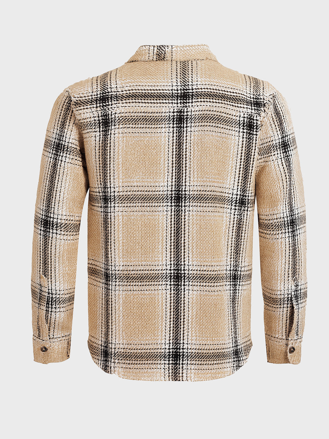 Men's Beige Regular Fit Checked Casual Shirt