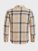 Men's Beige Regular Fit Checked Casual Shirt