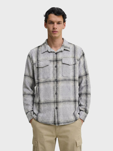 Men's Grey Regular Fit Checked Casual Shirt