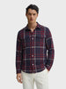 Men's Blue Regular Fit Checked Casual Shirt