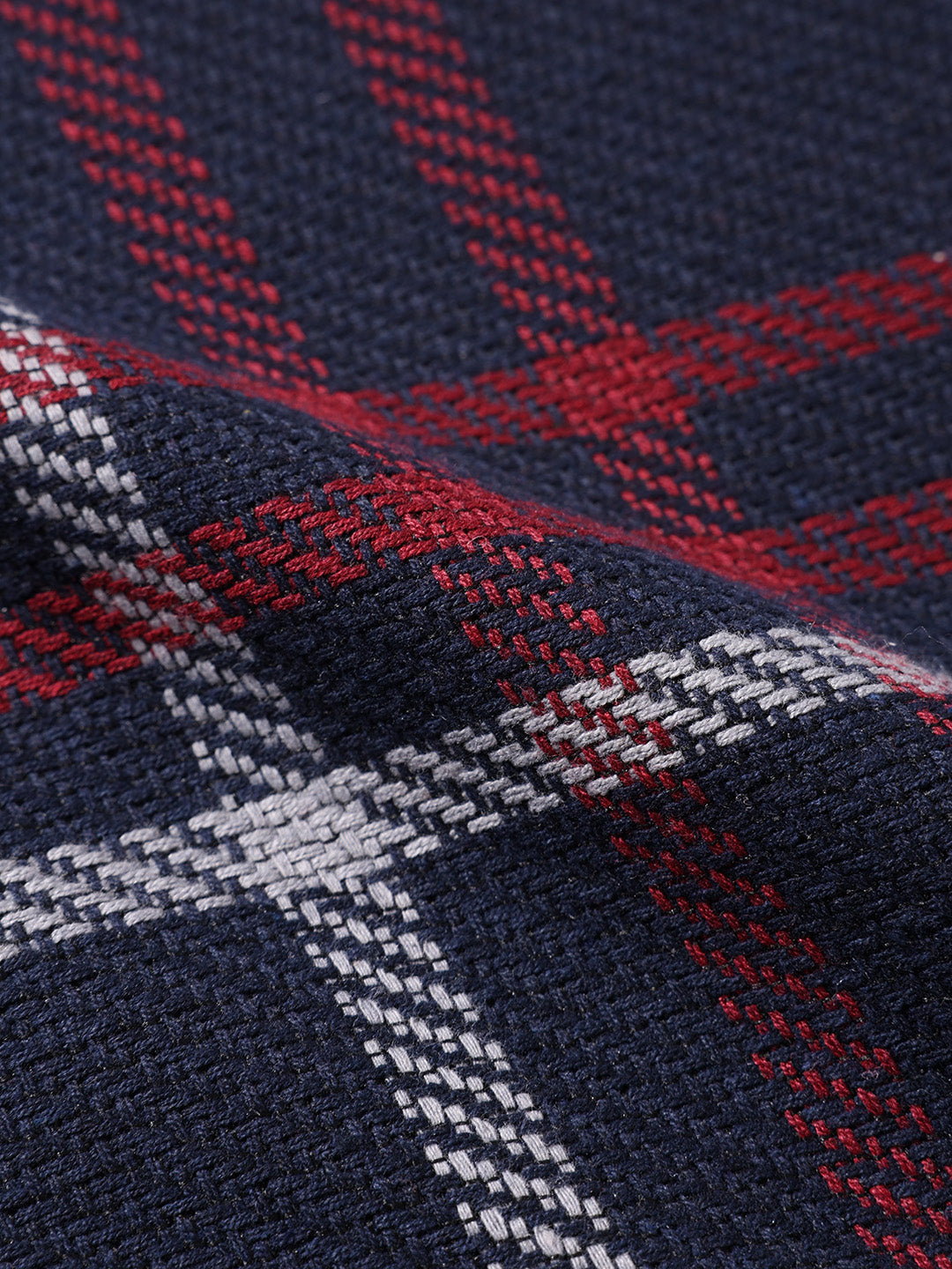 Men's Blue Regular Fit Checked Casual Shirt