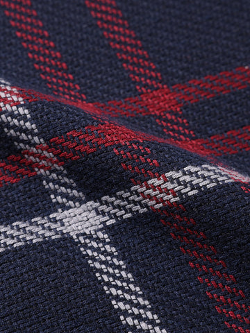 Men's Blue Regular Fit Checked Casual Shirt