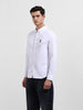 Men's White Slim Fit Casual Solid Shirt