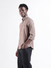 Men's Brown Slim Fit Embroided  Casual Shirt