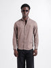 Men's Brown Slim Fit Embroided  Casual Shirt