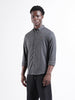 Men's Grey Slim Fit Solid Casual Shirt