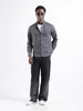 Men's Grey Slim Fit Solid Casual Shirt