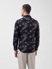 Men's Black Slim Fit Printed Party Wear Shirt