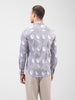 Men's Grey Slim Fit Printed Party Wear Shirt