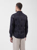 Men's Black Slim Fit Printed Party Wear Shirt