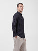 Men's Black Slim Fit Printed Party Wear Shirt