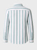 Men's Cream Slim Fit Striped Casual Shirt