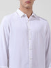 Men's White Regular Fit Textured Resort Wear Shirt