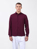 Men's Maroon Regular Fit Textured Resort Wear Shirt