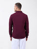 Men's Maroon Regular Fit Textured Resort Wear Shirt