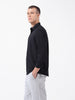 Men's Black Regular Fit Textured Resort Wear Shirt