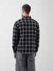 Men's Black Relaxed Fit Checked Casual Shirt