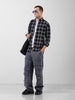 Men's Black Relaxed Fit Checked Casual Shirt