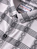 Men's White Relaxed Fit Checked Casual Shirt