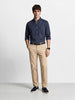 Men's Beige Slim Fit Solid Casual Chinos