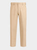 Men's Beige Slim Fit Solid Casual Chinos