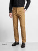Men's Beige Slim Fit Solid Casual Chinos