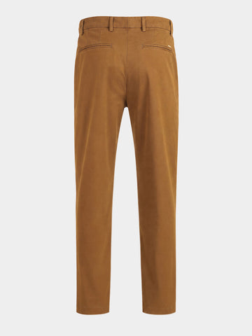 Men's Brown Slim Fit Solid Casual Chinos