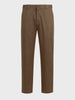 Men's Brown Slim Fit Solid Casual Chinos