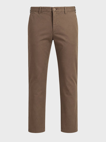 Men's Khaki Slim Fit Solid Casual Chinos