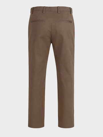 Men's Khaki Slim Fit Solid Casual Chinos