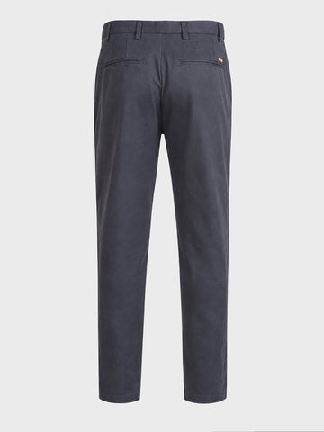 Men's Grey Slim Fit Solid Casual Chinos