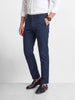 Men's Navy Blue Slim Fit Solid Casual Chinos