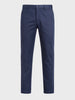 Men's Navy Blue Slim Fit Solid Casual Chinos