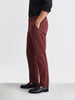 Men's Maroon Slim Fit Solid Casual Chinos