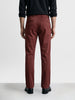 Men's Maroon Slim Fit Solid Casual Chinos