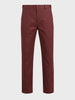 Men's Maroon Slim Fit Solid Casual Chinos