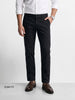 Men's Black Slim Fit Solid Casual Chinos