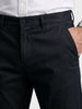 Men's Black Slim Fit Solid Casual Chinos