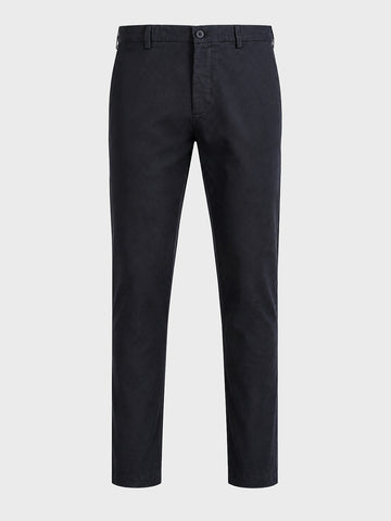 Men's Black Slim Fit Solid Casual Chinos