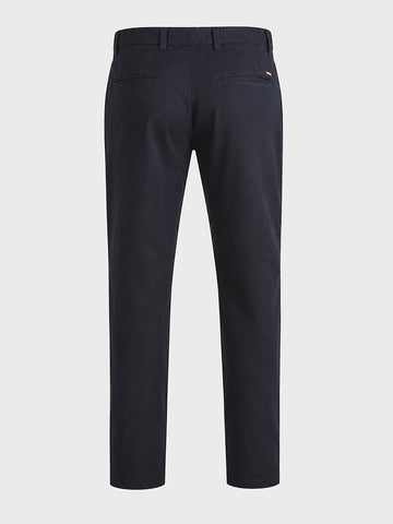 Men's Black Slim Fit Solid Casual Chinos