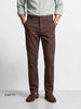 Men's Brown Slim Fit Solid Casual Chinos