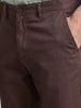 Men's Brown Slim Fit Solid Casual Chinos