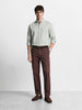 Men's Brown Slim Fit Solid Casual Chinos