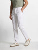 Men's White Regular Fit Solid Casual Chinos