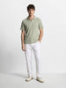 Men's White Regular Fit Solid Casual Chinos