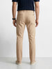 Men's Beige Regular Fit Solid Casual Chinos