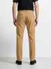 Men's Beige Regular Fit Solid Casual Chinos