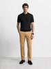 Men's Beige Regular Fit Solid Casual Chinos