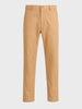 Men's Beige Regular Fit Solid Casual Chinos